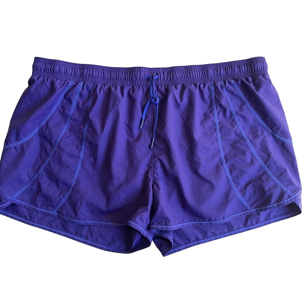 Athleta Be Free Running Shorts Women XL Purple Athletic Workout Gym Activewear